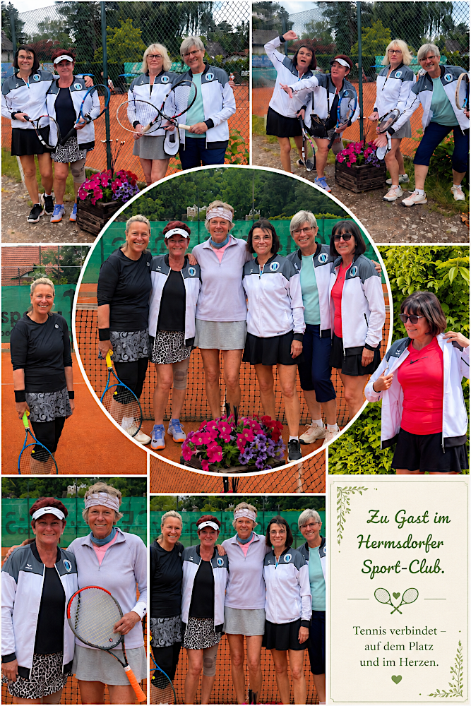 Collage vom Punktspiel Damen 60 in Hermsdorf